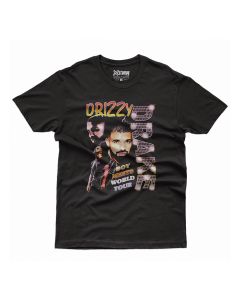 Camiseta Masculina em Algodão Estampa Drake Preta Básica