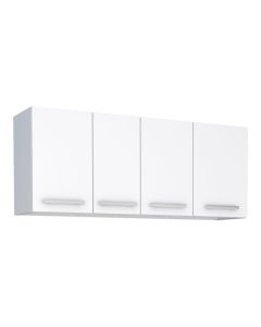 Armário Aéreo Cozinha 140cm Em Aço Vênus 4 Portas Branco - Cozimax