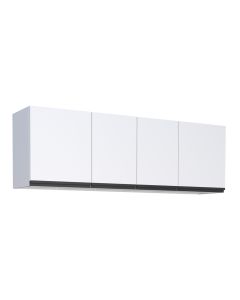 Armário Aéreo Cozinha 180cm Em Aço Gaia 4 Portas Branco - Cozimax