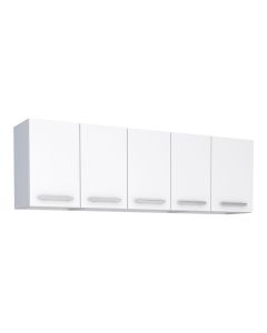 Armário Aéreo Cozinha 180cm Em Aço Vênus 5 Portas Branco - Cozimax